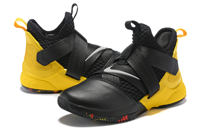 Nike LeBron Soldier 12 Black Yellow - Click Image to Close